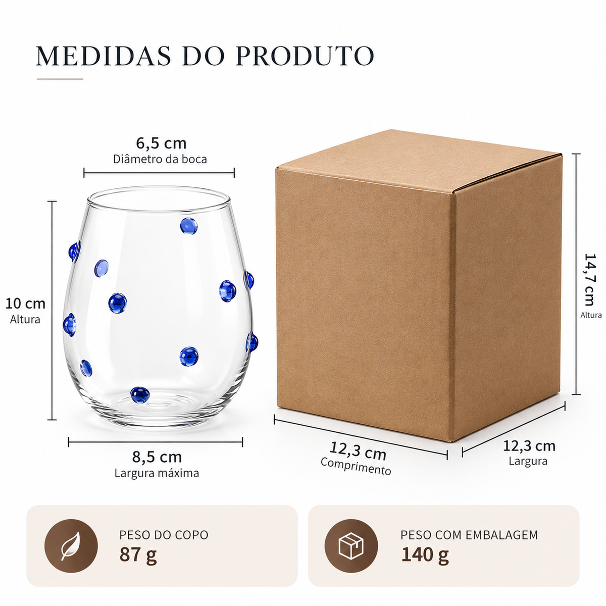 Ordelle | Copo de Vidro Dots