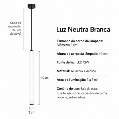 Ordelle | Pendente LED Linea — Minimalista e Elegante