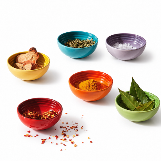 Ordelle | Jogo de Mini Bowls de Cerâmica Coloridos - 6 Peças