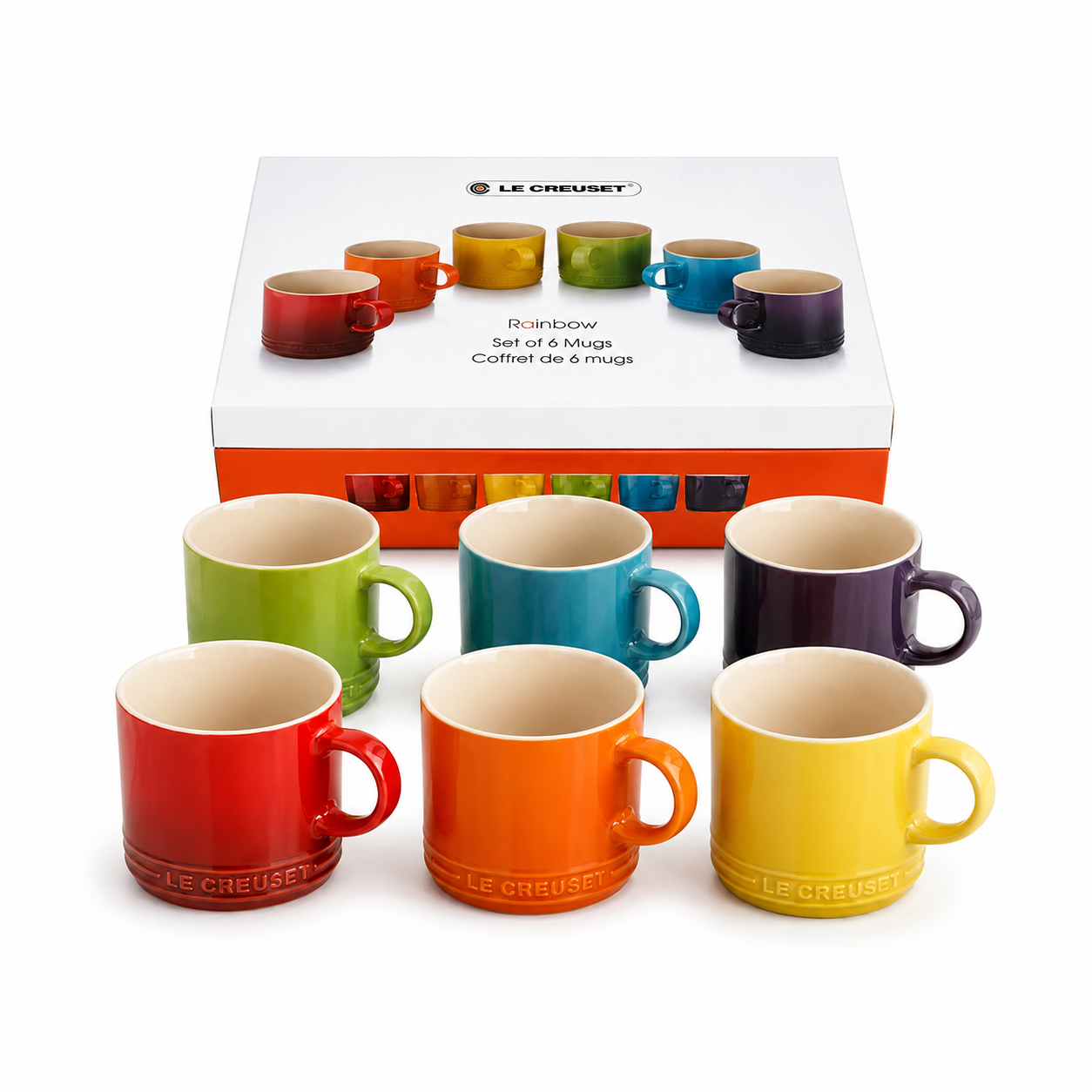 Ordelle | Jogo de Canecas Coloridas 350ml – 6 Peças