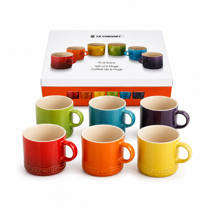 Ordelle | Jogo de Canecas Coloridas 350ml – 6 Peças