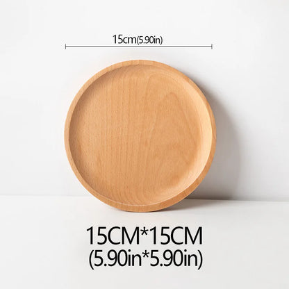 Wood Beech Plate Fruit Plate Oval Pallet Trays Decorative Candy Rectangular Dessert Dinner Tableware Tray, Kitchen Accessories