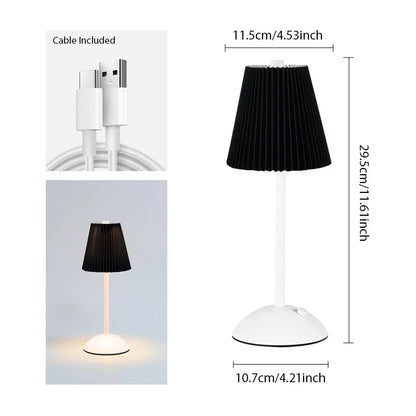 Ordelle | Luminária de Mesa LED Plissada Recarregável