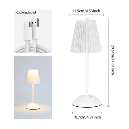 Ordelle | Luminária de Mesa LED Plissada Recarregável