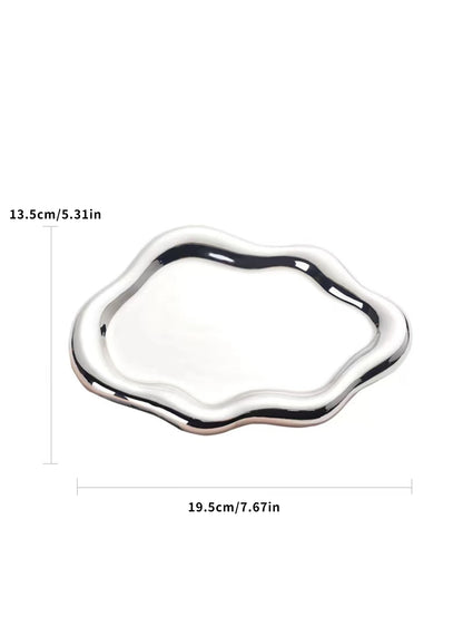 Ordelle | Bandeja Decorativa Cloud em Cerâmica para Joias