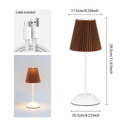 Ordelle | Luminária de Mesa LED Plissada Recarregável
