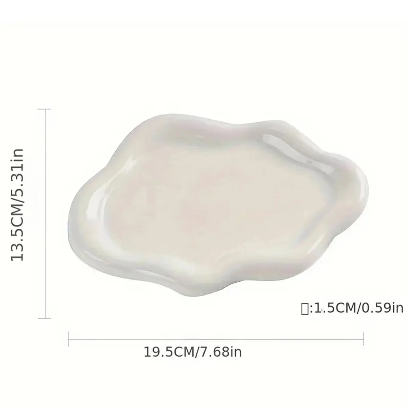 Ordelle | Bandeja Decorativa Cloud em Cerâmica para Joias