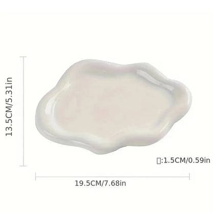 Ordelle | Bandeja Decorativa Cloud em Cerâmica para Joias