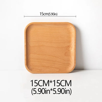 Wood Beech Plate Fruit Plate Oval Pallet Trays Decorative Candy Rectangular Dessert Dinner Tableware Tray, Kitchen Accessories