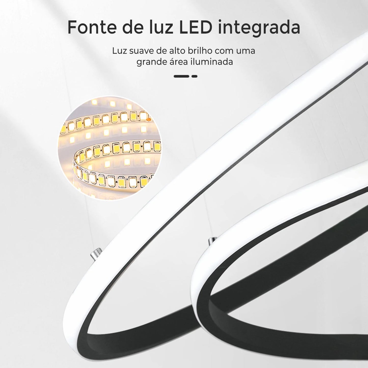Ordelle | Luminária Pendente LED Aura — Design de Anéis