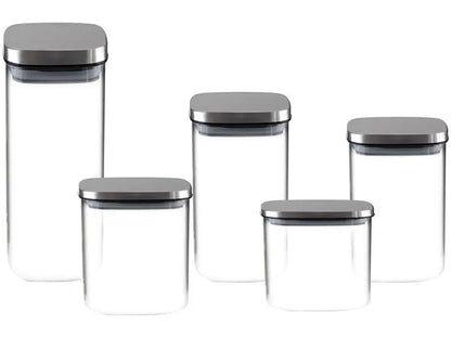 Ordelle | Kit de Potes Herméticos Transparentes com Tampa