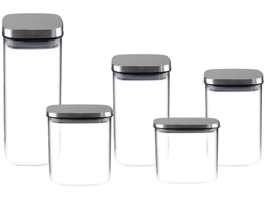 Ordelle | Kit de Potes Herméticos Transparentes com Tampa