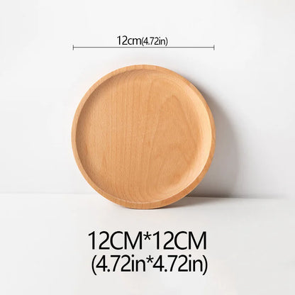 Wood Beech Plate Fruit Plate Oval Pallet Trays Decorative Candy Rectangular Dessert Dinner Tableware Tray, Kitchen Accessories
