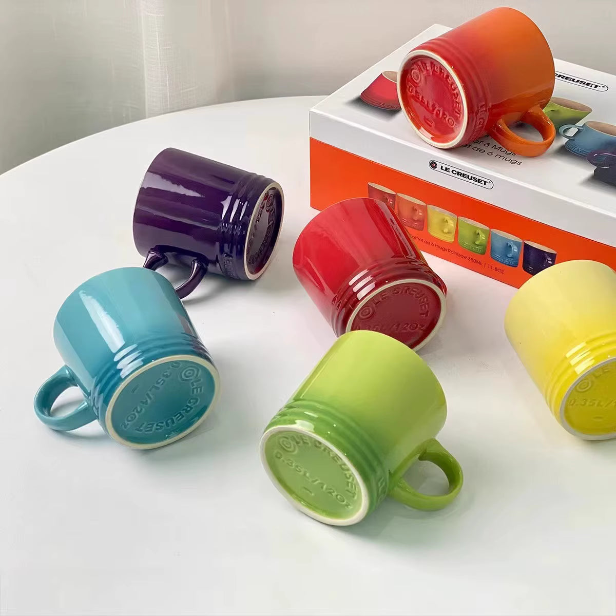 Ordelle | Jogo de Canecas Coloridas 350ml – 6 Peças
